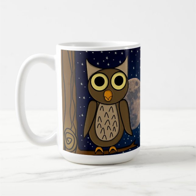 Taza De Café Búho nocturno (Izquierda)