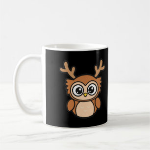 Taza De Café Búho Reno Navidad