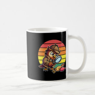 Taza De Café Búho Sabio Detective Investiga Misterio de Pollo R