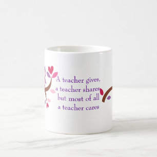 Taza De Café Búho sabio que un profesor cuida