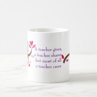 Taza De Café Búho sabio que un profesor cuida