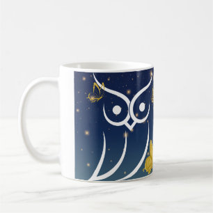 Taza De Café Búho y mariposas