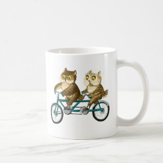Taza De Café Búhos de la bicicleta