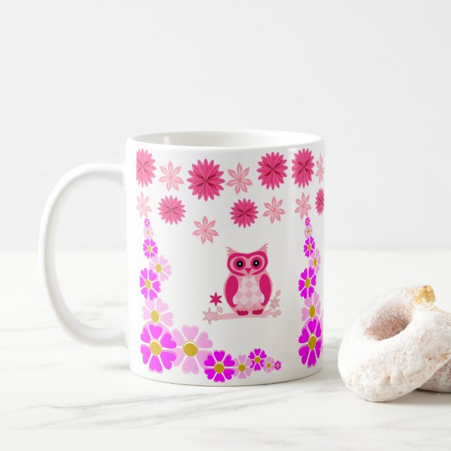 Taza De Café búhos mugs (Con donut)