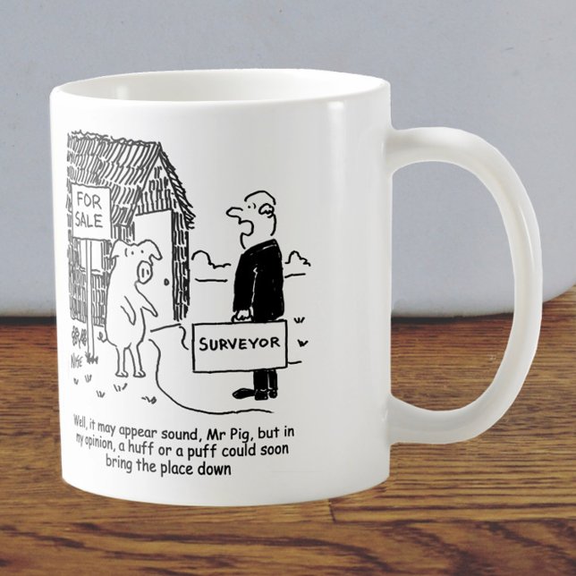 Taza De Café Building Surveyor mira la casa del Sr. Pig (Subido por el creador)