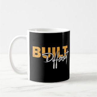 Taza De Café Built Different Bold Motivational Typography Des