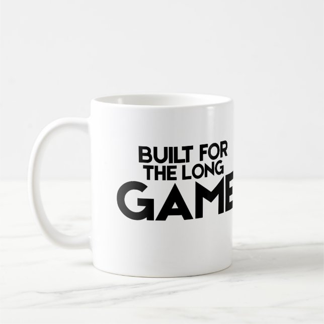 Taza De Café Built For The Long Game Classic Minimalist Mug (Izquierda)
