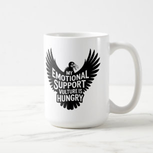 Taza De Café Buitre de Apoyo Emocional Humor Neurodivergencia