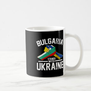 Taza De Café Bulgaria Apoya a Ucrania Camisetas de la Bandera B