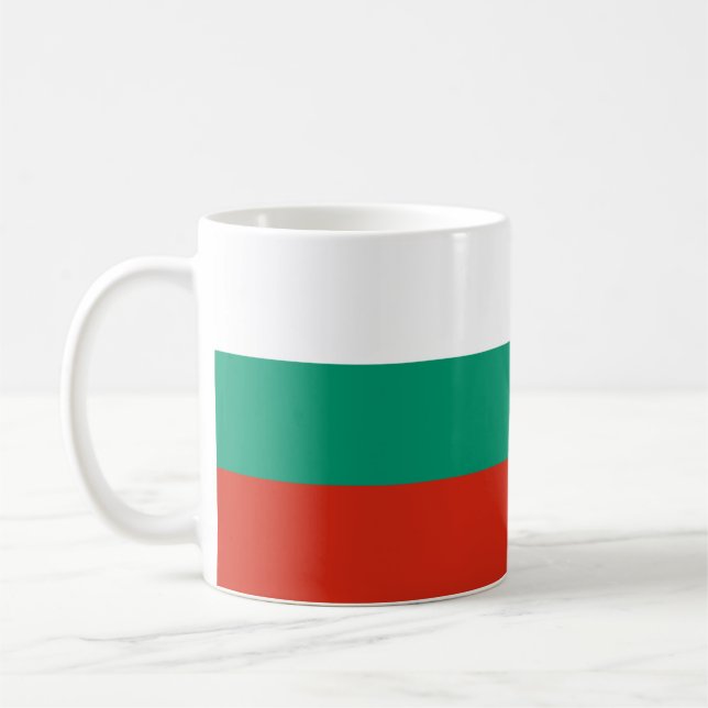 Taza De Café Bulgaria Bandera Cerámica Mug (Izquierda)