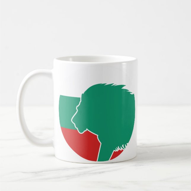 Taza De Café Bulgaria Bandera nacional de animales de león búlg (Izquierda)