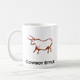 Taza De Café Bull Cowboy Style Brown