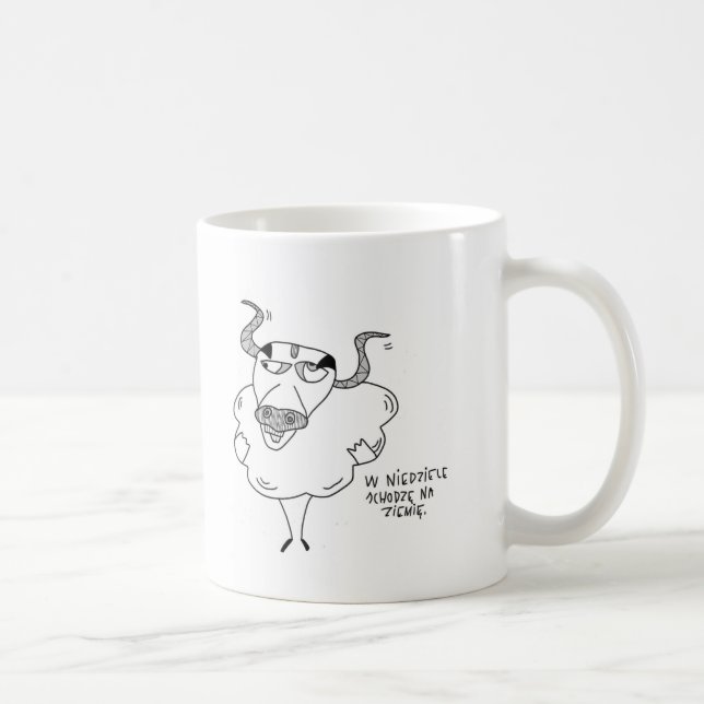 Taza De Café Bull domingo día de descanso relajación divertido (Derecha)
