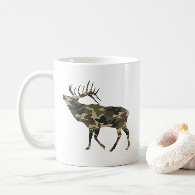 Taza De Café Bull Elk Camo (Con donut)