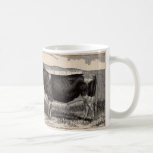 Taza De Café Bull Holstein del siglo XIX