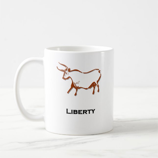 Taza De Café Bull Liberty Brown (Izquierda)