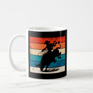Taza De Café Bull Riding Rodeo Bull Riders Western Ranch Retro