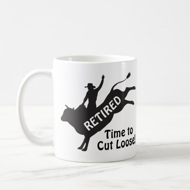 Taza De Café Bull Riding Rodeo Cowboy Retirement Humor (Izquierda)