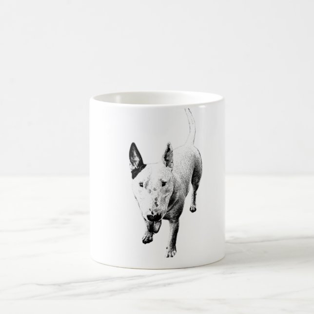 Taza De Café Bull Terrier Mug – Soulful Grit, Front and Center (Centro)