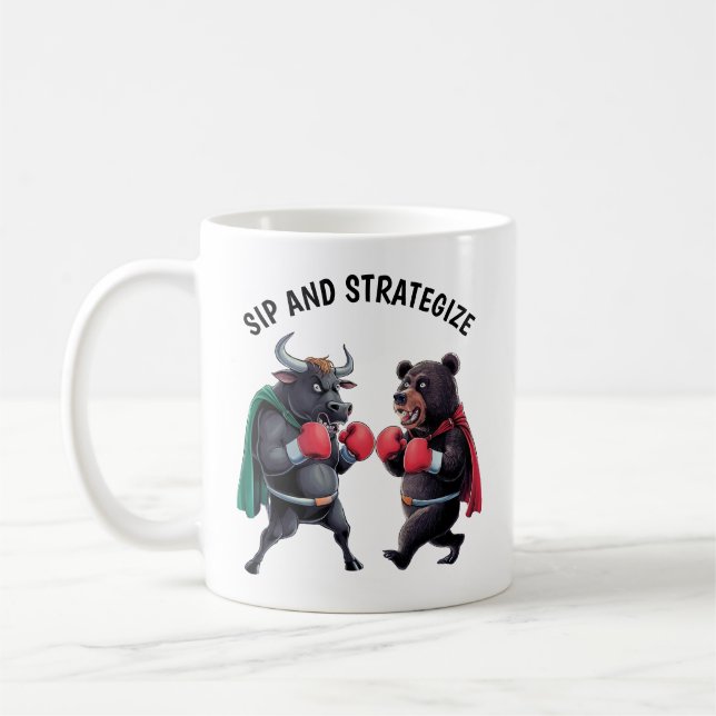 Taza De Café Bull y Oso personalizados (Izquierda)