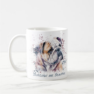 Taza De Café Bulldog acuarela