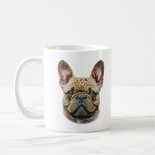 Taza De Café Bulldog acuarela francés