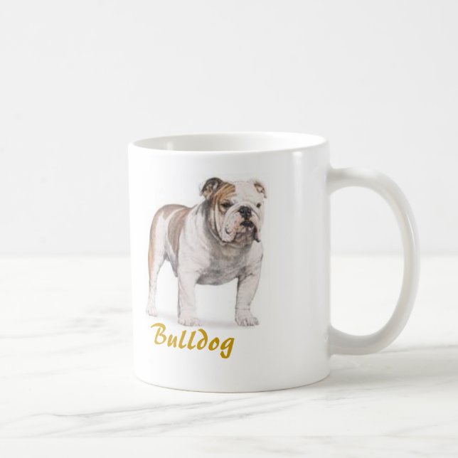 Taza De Café ¡Bulldog, amante del perro a montones! (Derecha)