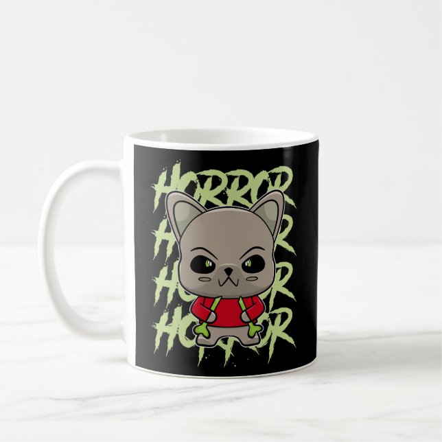 Taza De Café Bulldog Anime Dog Horror Occulto (Izquierda)