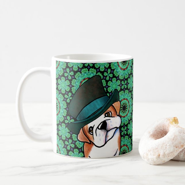 Taza De Café Bulldog atractivo (Con donut)
