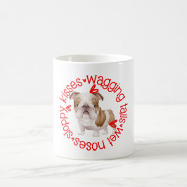 Taza De Café Bulldog, besos descuidados