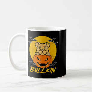 Taza De Café Bulldog Calabaza Bullkin Halloween Divertido Amant