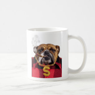 Taza De Café Bulldog de Gangsta que fuma