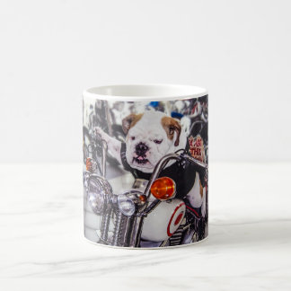 Taza De Café Bulldog en la motocicleta