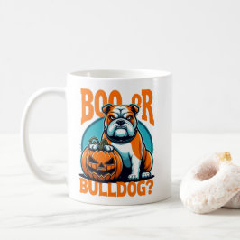 Taza De Café Bulldog en Pop Art Estila Halloween