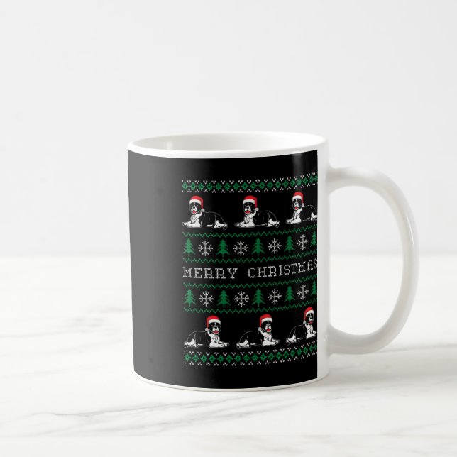 Taza De Café Bulldog Feliz Navidad Familia Graciosa Fea Christm (Derecha)