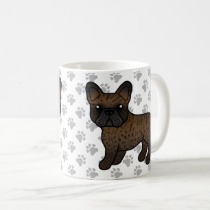 Taza De Café Bulldog Francés Atigrado Perro De Dibujos Animados