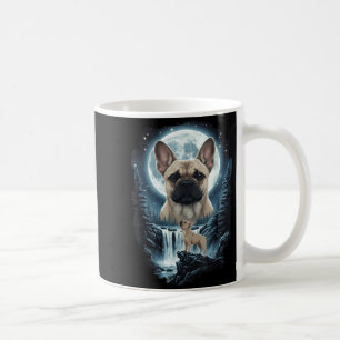 Taza De Café Bulldog francés aullando a la luna meme 90s animal