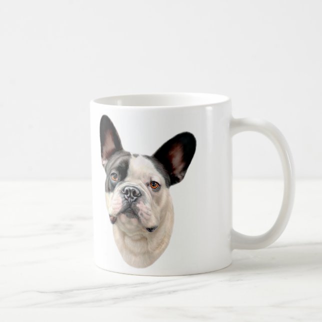 Taza De Café Bulldog francés BW Bust (Derecha)