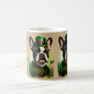 Taza De Café Bulldog francés con vestido de San Patricio