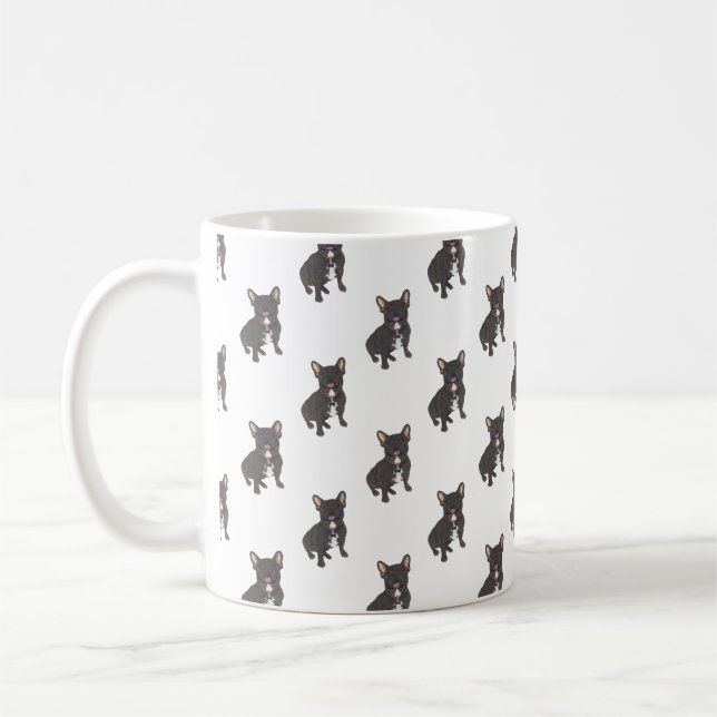 Taza De Café Bulldog francés (cordón negro) (Izquierda)