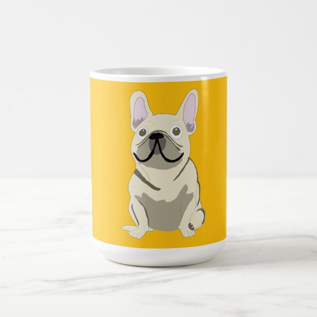 Taza De Café Bulldog Francés Crema (Centro)