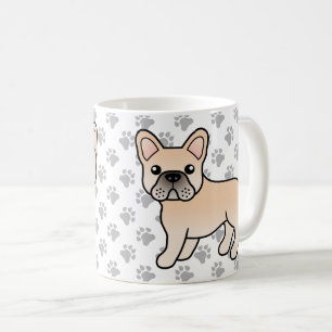 Taza De Café Bulldog Francés Crema Perro De Dibujos Animados Li