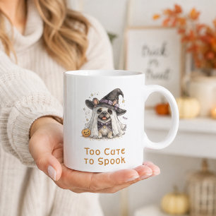 Taza De Café Bulldog Francés de Halloween Bruja Linda