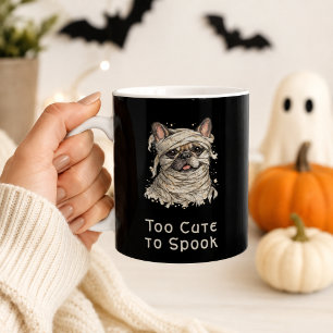 Taza De Café Bulldog Francés de Halloween Lindo Momia