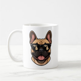 Taza De Café Bulldog Francés de Michigan con Gafas de Sol