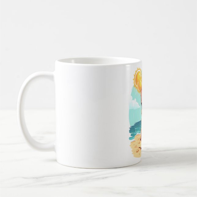 Taza De Café Bulldog francés de vacaciones (Izquierda)
