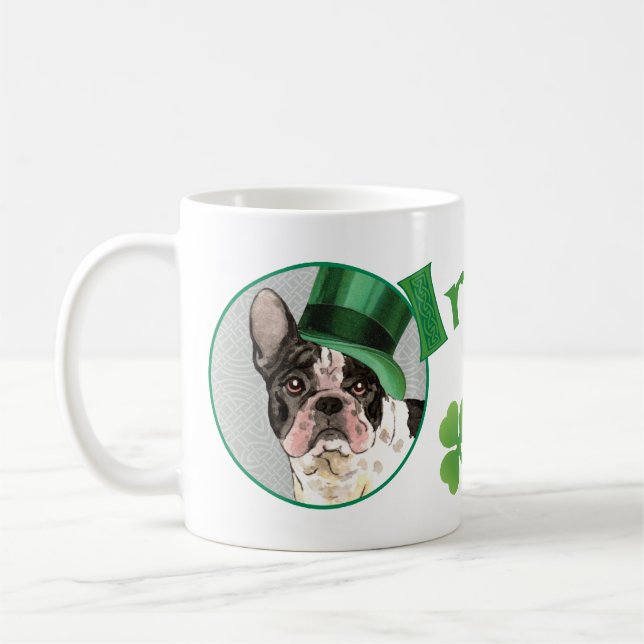 Taza De Café Bulldog francés del Día de San Patricio (Izquierda)