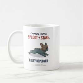 Taza De Café Bulldog Francés Divertido Combo de Sploot y Mirada
