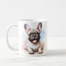 Taza De Café Bulldog francés en acuarela
