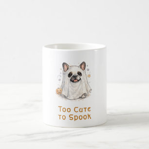 Taza De Café Bulldog Francés Halloween Adorable Fantasma